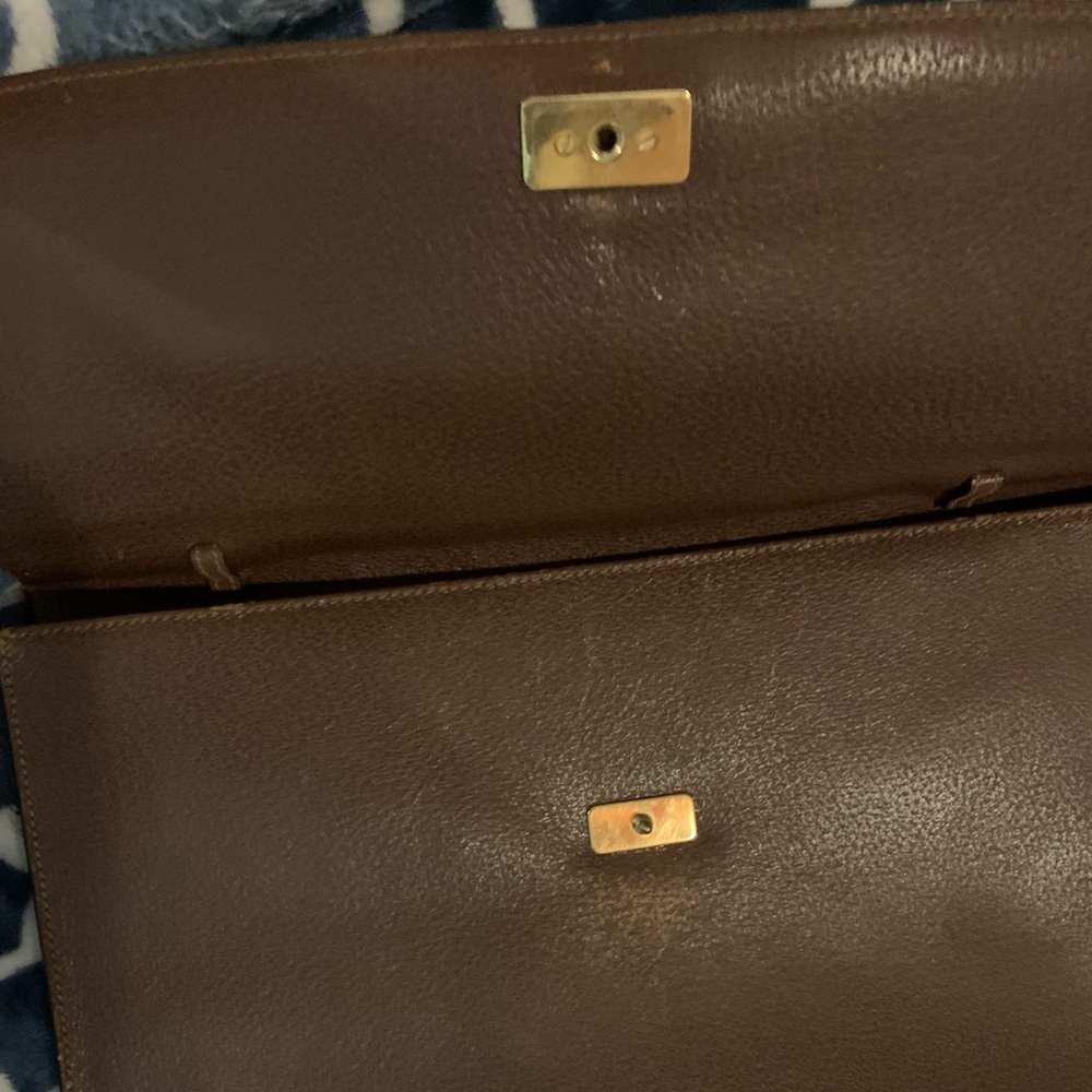Gucci Bamboo Brown Leather Briefcase Top Handle Bag - Picture 4 of 10